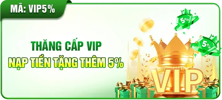 Cm8886 thưởng thăng cấp vip nạp tiền tặng thêm 5%